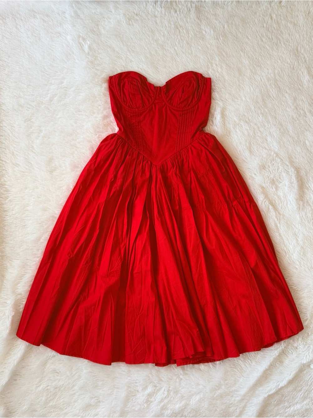 Red Strapless Sweetheart Maxi Dress for Occasion